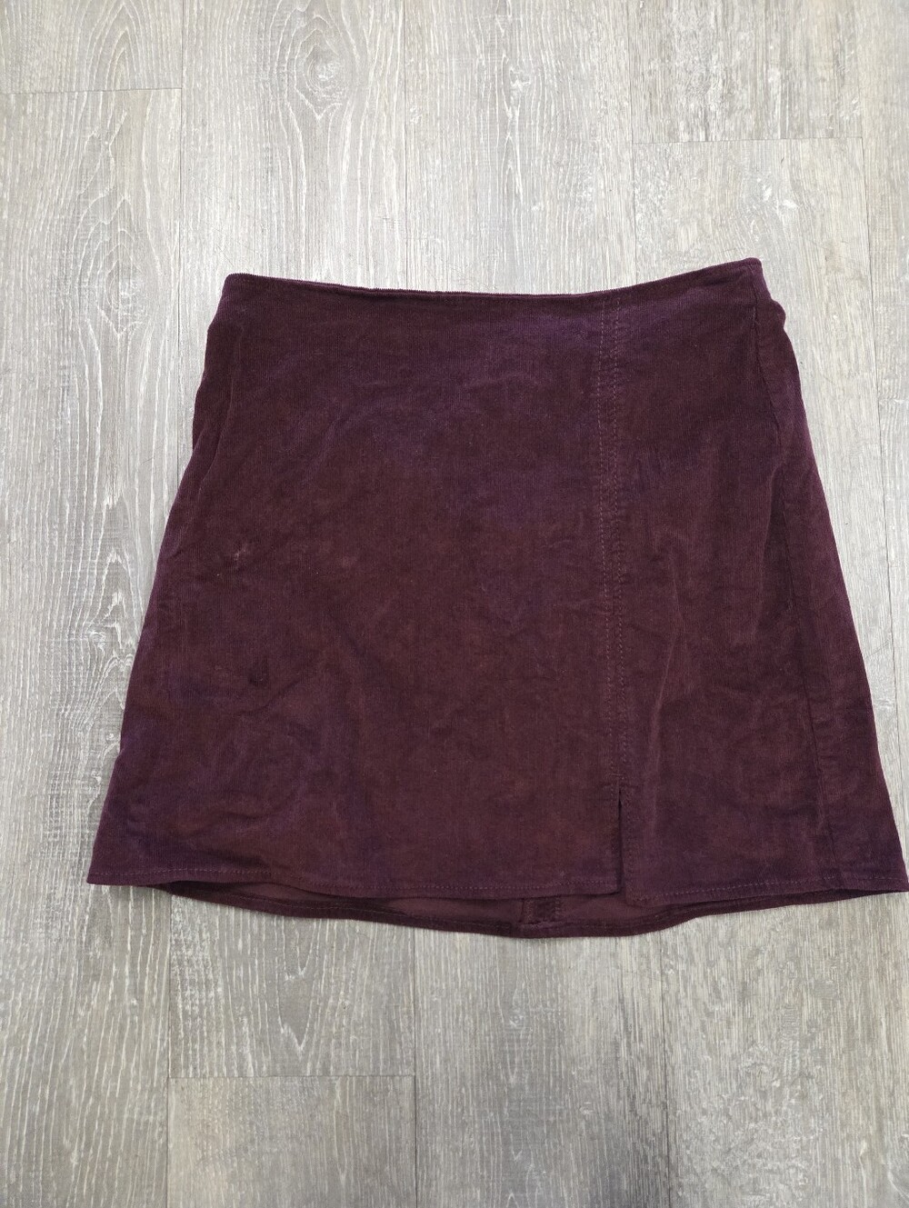 Bluenotes Size Small Corduroy Burgundy Mini Skirt